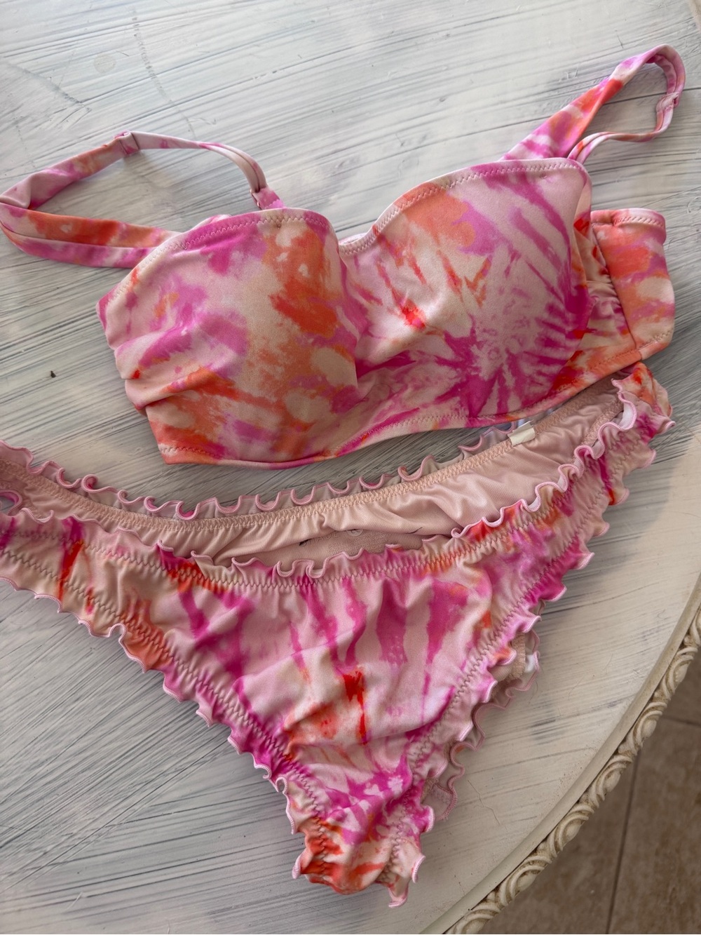 Pink & Orange Tie-Dye Bikini Set